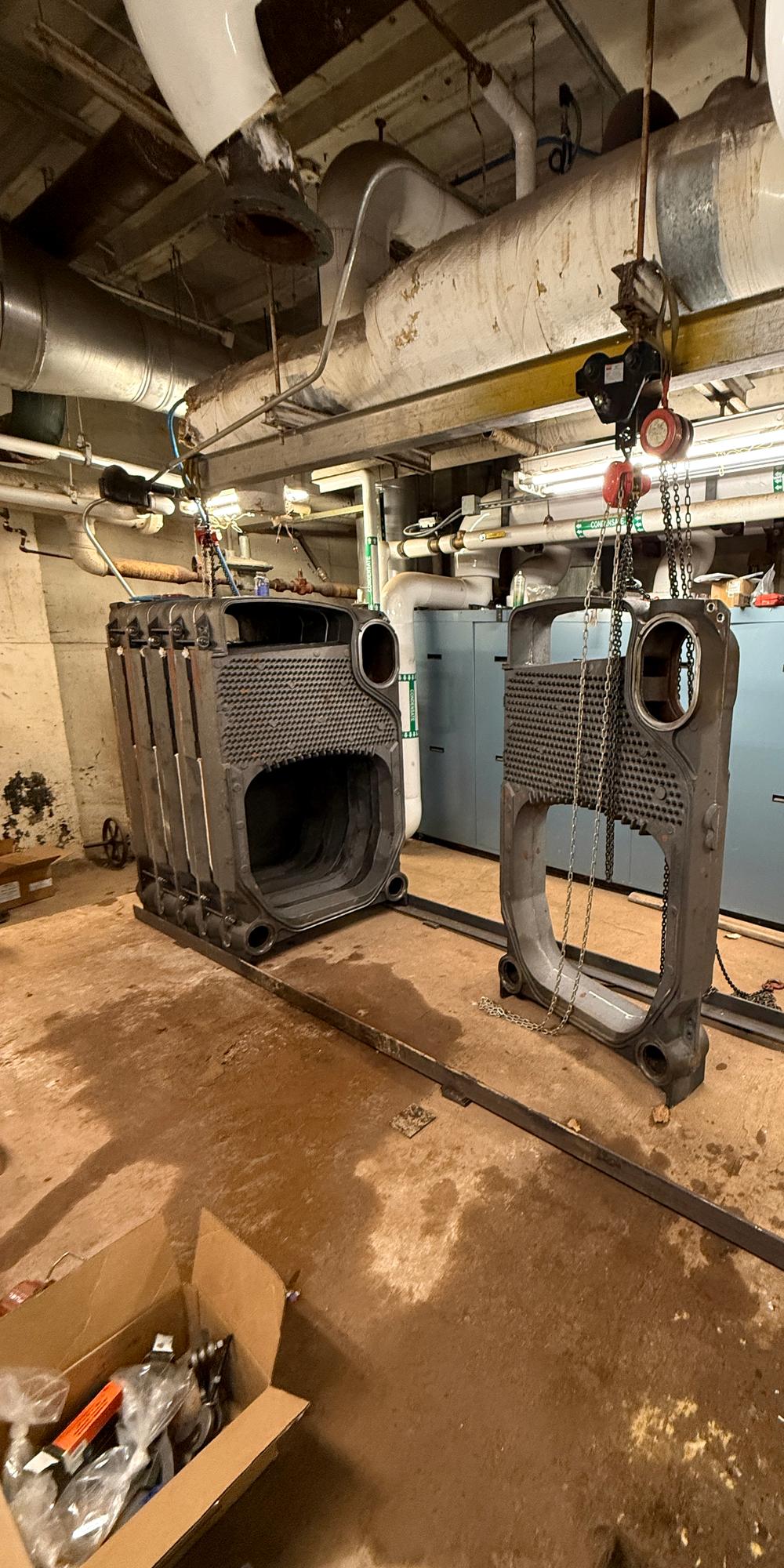 A boiler going together