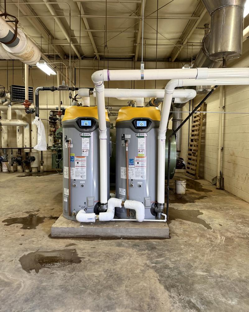 Two new units in a mechanical room